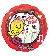 18" Feliz Dia Yellow Birdie Balloon (Spanish)