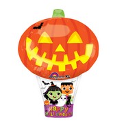 27" Junior Shape Pumpkin Hot Air Balloon Balloon