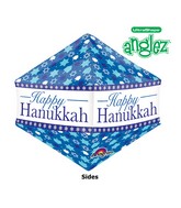 21" UltraShape Anglez Happy Hanukkah Balloon Packaged