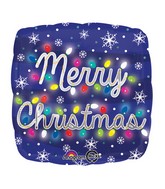 18" Merry Christmas Lights Balloon Packaged