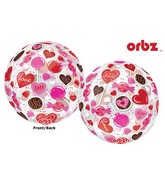 16" Orbz Clear Sweet Candy Balloon Packaged