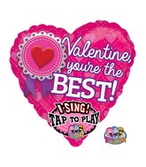 29" Singing Valentine, You're the Best Packaged Balloon