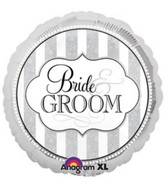 18" The Bride & Groom Mylar Balloon