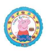 18" Peppa Pig Happy Birthday Balloon Packaged