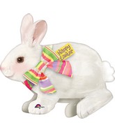 28" Jumbo Easter Bunny with Bow Balloon Packaged