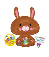 29" Jumbo Easter Bunny with Spotted Egg Balloon