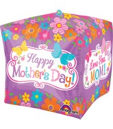 15" Cubez Jumbo Happy Mother's Day FlowersPackaged