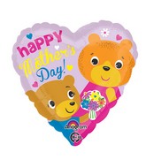 18" Happy Mother's Day Momma & Baby Bear Balloon