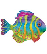 33" Jumbo Colorful Fish Balloon