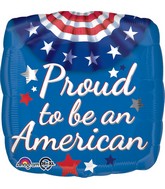 18" Proud to Be an American Bunting Balloon