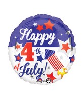 18" Happy 4th Balloon