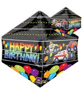 21" Jumbo Happy Birthday Rescue Vehicles Balloon Packaged