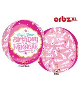 16" Orbz Jumbo Magical Birthday Balloon Packaged
