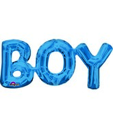 20" Airfill Only Phrase " BOY" BLUE Balloon Packaged