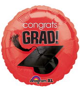 18" Congrats Grad Balloon Red