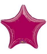 18" Burgundy Star Anagram Brand Balloon