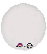 18" White Circle Anagram Brand Balloon