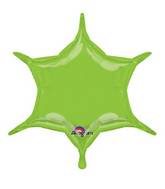22" Lime 6-Point Star Foil Balloon