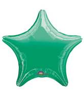 18" Green Star Anagram Brand Balloon