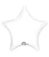 18" White Star Anagram Brand Balloon
