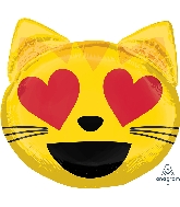 22" Emoticon Cat Love Balloon