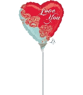 9" Airfill Only Paisley Love Balloon