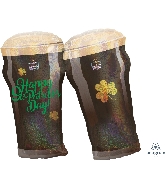 28" St. Patty's Beer Glasses Balloon