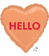 18" Hello Candy Heart Balloon
