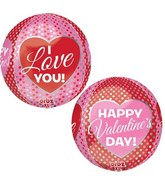 16" Pink & Red Happy Valentine's Day Balloon