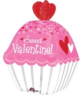 24" Sweet Valentine Cupcake Balloon