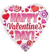 18" Happy Valentine's Day Candy Hearts Balloon