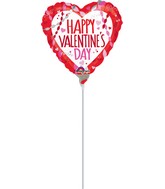4" Airfill Only Happy Valentine's Day Streamers & Confetti Balloon