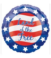 18" Patriotic Land Of the Free Balloon