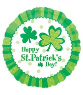 18" Lucky Wishes St. Patrick Day Balloon