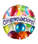 18" Congratulations Many Balloons