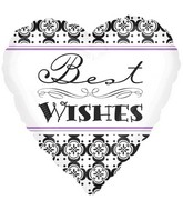 18" Damask Band Best Wishes Balloon