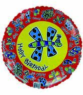 18" Happy Birthday Party Bugs Balloon
