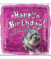 18" Happy Birthday Dog Foil Balloon
