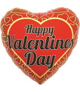 18" Happy Valentines Day Bold Gold Foil Balloon