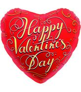 18" Classic Happy Valentines Day Foil Balloon