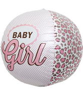 17" Baby Girl Sphere Foil Balloon