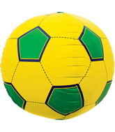 17" Soccer Ball Sphere Brazil Foil Balloon