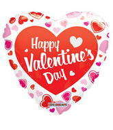 18" Happy Valentine's Day Balloon Classic Gellibean