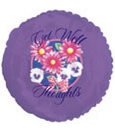 18" Get Well Thoughts Purple