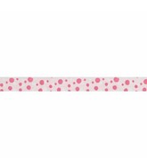 3/8" (250 Yards) Curling Ribbon Pink "Reversable Dots"