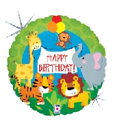 18" Holographic Balloon Jungle Animal Birthday