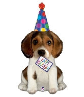 41" Foil Shape Birthday Puppy Balloon