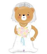 43" Foil Shape Linky Bride Bear