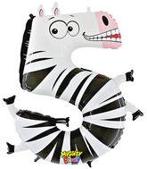 40" Number 5 "Zebra" Jumbo Balloon (Polybag)