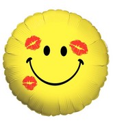 18" Balloon Smiley Kiss - Yellow